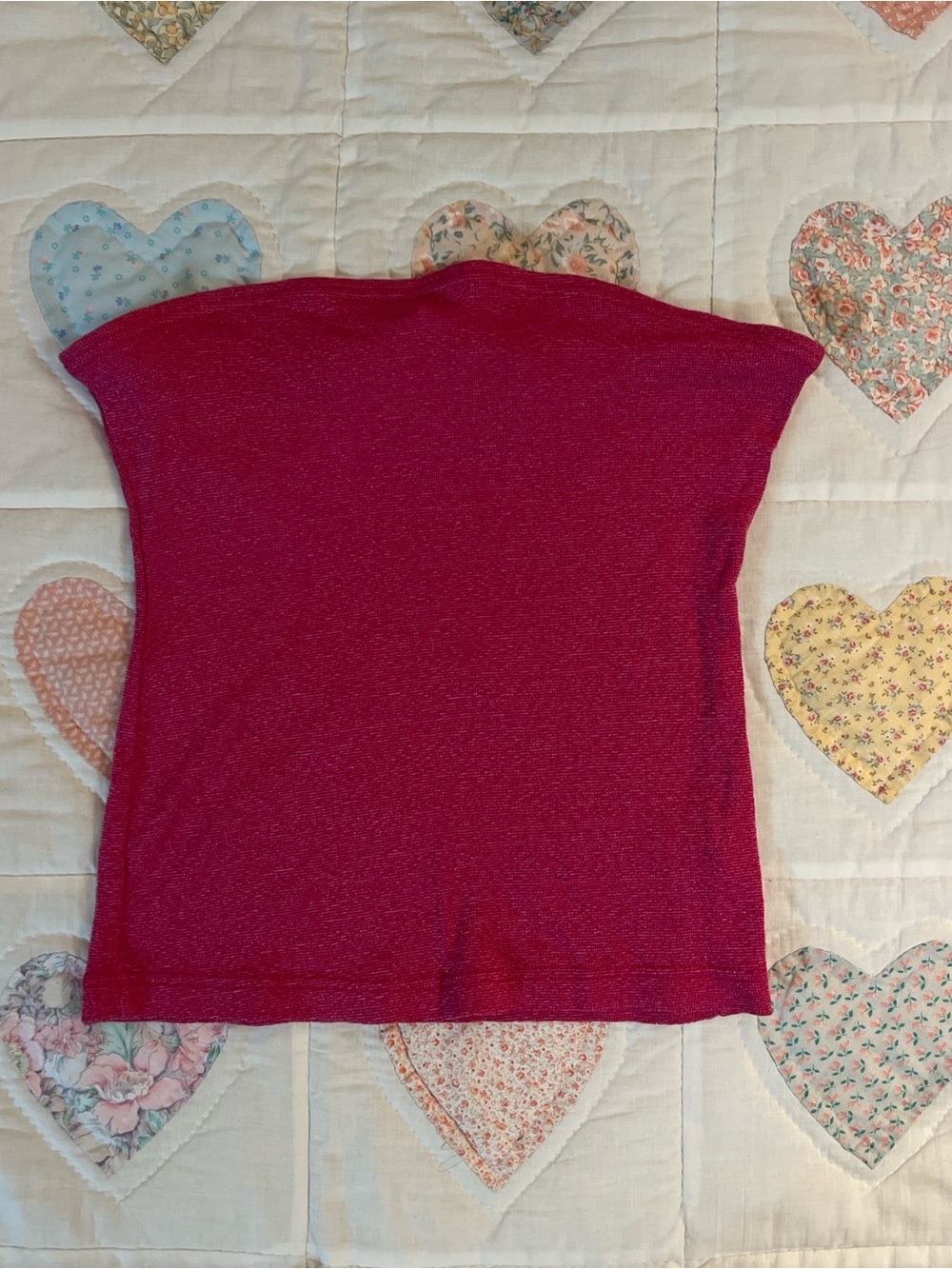 Deadstock NWT Michael Stars Pink Magenta Sparkly Shimmer Vtg Y2K Tube Top XS S